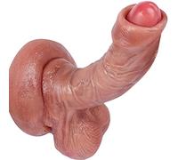 Gode flexible avec prépuce 6.89 inch Gode réaliste en silicone avec forte ventouse Jouet sexuel adulte pour femmes et couples