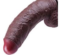 Gode géant extra-épais de 7,5cm de large,gode réaliste en silicone noir de 34 cm de long,ventouse extra-large XXXL,plug anal pour pénis épais, point G,convient aux hommes et aux femmes expérimentés