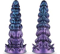 Gode géant Fantasy XXXL 33,5 cm, gode anal en silicone de 6,3 cm de large, pénis dragon spiralé extra large avec ventouse, Alien pour hommes, femmes et couples expérimentés, anal/clitoridien/vaginal