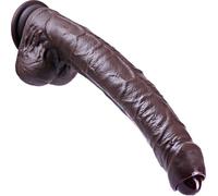 Gode prépuce mobile réaliste non coupé de 30 cm, gode géant en silicone épais, gode noir long XXXL, grand pénis long à ventouse, gode géant surdimensionné, adapté aux hommes et aux femmes