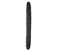 Gode réaliste à double extrémité Noir - 40 cm