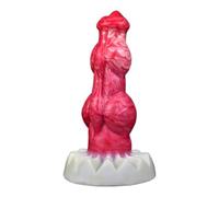 Gode réaliste Animal Gode Plug Anal Silicone Réaliste Grand Animal Gode Chien Pénis Gros Testicules Butt Plug G Spot Massage De La Prostate Sex Toy pour Hommes Femmes