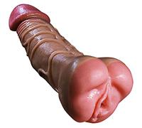 Gode réaliste avec manchon de pénis, jouet sexuel de poche pour masturbation pour homme - Gode anal en silicone Real Dong Pocket Pussy, jouet sexuel de masturbation anale pour homme, femme, couple