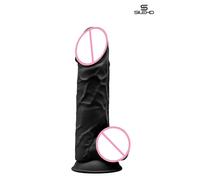 Gode réaliste double densité noir 21,5 cm Modèle 4 - SILEXD