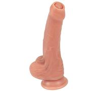 Gode réaliste en prépuce amovible et silicone liquide, ventouse forte pour la stabilité, double plaisir de l'anus et du vagin, réplique fidèle de la forme du pénis, sextoy.