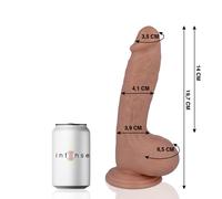 Gode réaliste m intense 17 19.7 cm avec ventouse, Longueur 300 mm, Largeur 170 mm, Profondeur 80 mm, Rayon Couple, Poids 0.464 Kg, Couleur Nude