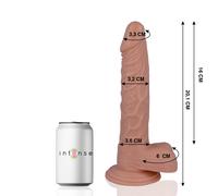 Gode réaliste m intense 21 20.13cm avec ventouse, Longueur 300 mm, Largeur 170 mm, Profondeur 80 mm, Rayon Couple, Poids 0.538 Kg, Couleur Nude