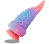 Gode réaliste monstre à tentacules de 8,3 pouces, gros gode épais avec ventouse puissante pour adultes, pieuvre en silicone pour femmes,Glowing