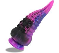 Gode réaliste monstre à tentacules de 8,3 pouces, gros gode épais avec ventouse puissante pour adultes, pieuvre en silicone pour femmes,Multi-Colour