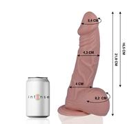 Gode réaliste mr ferocious 25 21.8 cm avec ventouse, Longueur 300 mm, Largeur 170 mm, Profondeur 80 mm, Rayon Couple, Poids 0.615 Kg, Couleur Nude