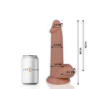 Gode réaliste mr intense 10 18cm avec ventouse, Longueur 300 mm, Largeur 170 mm, Profondeur 80 mm, Poids 0.356 Kg, Couleur Nude