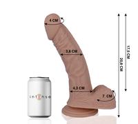 Gode réaliste mr intense 23 taille 20.8cm avec ventouse, Longueur 300 mm, Largeur 170 mm, Profondeur 80 mm, Poids 0.603 Kg, Couleur Nude