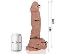 Gode réaliste mr intense 26 22cm avec ventouse, Longueur 300 mm, Largeur 170 mm, Profondeur 80 mm, Poids 0.686 Kg, Couleur Nude