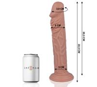 Gode réaliste mr intense 27 22.3 x 40 cm avec ventouse, Longueur 300 mm, Largeur 170 mm, Profondeur 80 mm, Rayon Couple, Poids 0.526 Kg, Couleur Nude