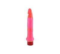 Gode réaliste sevencreations vibrant anal rose fin en gel, Largeur 70 mm, Longueur 255 mm, Profondeur 62 mm, Rayon Couple, Couleur Rouge
