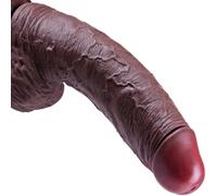 Gode réaliste super large de 27,5 cm, gode en silicone épais, ventouse puissante, pénis long agrandi XXXL, pénis long noir, pour stimuler le point G et l'anus, jouets pour adultes pour couples
