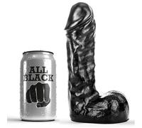 Gode réaliste tout noir 19cm