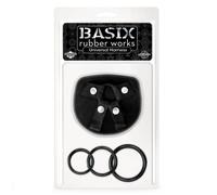 Gode réaliste universel de basix rubber works - Profondeur: 40 mm, Couleur: Noir, Rayon: Couple, Largeur: 180 mm, Longueur: 340 mm