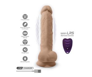 Gode réaliste vibrant télécommandé 20,5cm