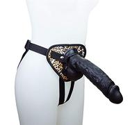 Gode Strap-on, gode géant, Dildo à Sangle réglable, réplique de pénis réel, Deux Couleurs sont Disponibles, Jouets sexuelles de Masturbation féminin,Noir