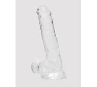 Gode Ventouse avec Testicules Enjoy Transparent 17,8 cm