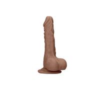 RealRock Dong 10 - godemichet réaliste avec testicules (25 cm) - naturel foncé