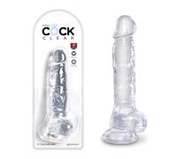 Sextoys Pour Tous Gode Ventouse Clear 20 cm - KING COCK