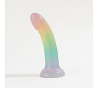 Gode ventouse Funky Passage du Désir - point G, silicone, 100 % étanche, 13 cm - L - Multicouleur