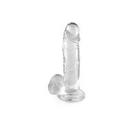 Gode Ventouse Jelly avec Testicules XL Transparent