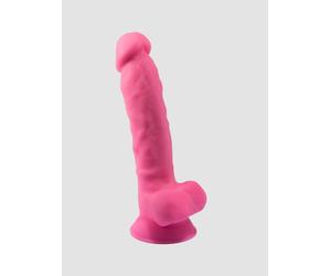 Gode ventouse phospho 17,8 cm Model 1 rose
