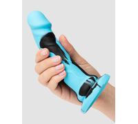 Gode ventouse silicone multicolore bleu 17,8 cm Luxe