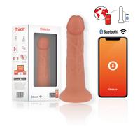 Gode Vibrant Bogotá Intense 22cm avec Application Gratuite 9 Modes avec ventouse - Couleur: Neutre, Largeur: 4 cm, Longueur: 17.5 cm