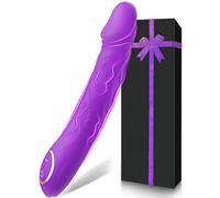 Gode vibro-masseur Sex Toýs femme Vibromasseur, femme clitoridien puissant Silencieux Point G Vibrateur Sexuel Masseur, Avec 10 modes Vibration Sextoy Couples, rechargeable (Violet)