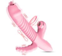 Gode Vibro-Masseur Sex Toys Femme - Vibromasseurs Feminin Clitoridien avec 10 Modes de Vibration & Battement Rabbit Vibromasseurs Feminin Sextoyse Femme Sex Vibromasseur Anal