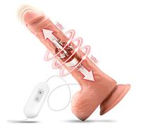 Gode Vibro-Masseur Vibromasseur - 3 EN 1 Point G Vibromasseurs Feminin Clitoridien avec 10 Modes de Vibration Stimulateur Clitoridien en Anal Chauffage Sextoyse Gode pour Femme & Homme Toys