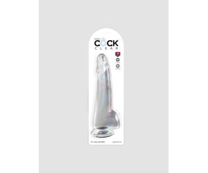Gode XXL avec testicules 25,4 cm King Cock Clear