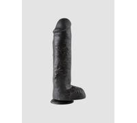 King Cock 11 - grand dildo ventouse avec testicules (28cm) - noir