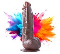 Gode XXL - Gode réaliste grand avec ventouse - Gode pour hommes et femmes - Gode classique en PVC - Gode naturel 49 cm - Sextoy pour couples - Jouet sexuel - Gode réaliste