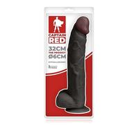 Gode XXL Prodigy Black 32 x 6 cm - Captain Red