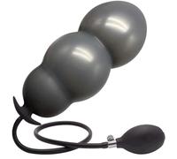 Godemichet anal 30 cm x 11 cm - 3 perles - Plug anal gonflable - Ballon avec pompe - Jouet sexuel en silicone pour couples/hommes/femmes