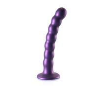 Godemichet classique marque OUCH! Gode vaginal avec ventouse a sfere Beaded G-Spot Gode 6,5" / 16,5 cm Metallic Purple