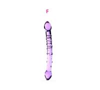 Godemichet En Verre Rose ou violet Picots et Nervures