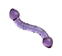 Godemichet en Verre violet ondulé