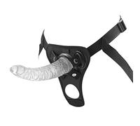 Godemichet et Ventouse, Gode Pénis, Strap On pour les Femmes et Les Hommes, Réglable Gode Ceinture Harness, Sex Toys pour la Masturbation des Femmes lesbien (Noir)