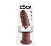 Godemichet King Cock 10 à grande ventouse (25 cm, marron)