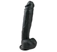Easytoys - gode ventouse réaliste avec testicules - noir 26,5cm