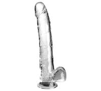 / Godemichet Transparent King Cock 11 - avec testicules