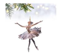 Godemmio Décoration de Noël en forme de ballerine étincelante, ornement à suspendre, cadeau pour filles, danseuses de ballet (1 pièce)