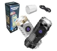 Godemmio Mini lampe de poche à trois yeux Mon Ster super puissante, mini lampe de poche à trois yeux monstre allemand super puissante, mini lampe de poche Mon Ster à trois yeux avec base magnétique