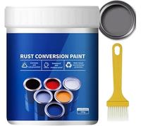 Godemmio Qidaxia Peinture de conversion de rouille, peinture convertisseur de rouille résistante aux intempéries pour métal, agent de conversion métallique à base d'eau, durable (gris)